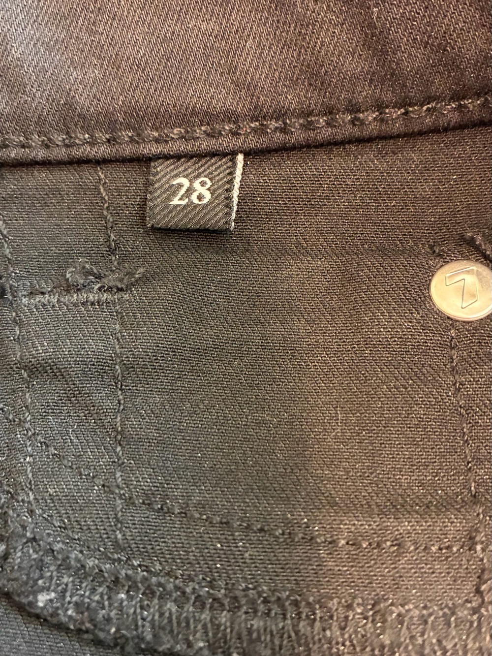 7 for All Mankind Metallic Slim Jeans - Picture 13 of 16